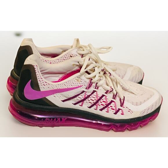 Nike Air Max 2015 Running Shoes White and Purple 698903-160 Women's Size 9 - Picture 3 of 8